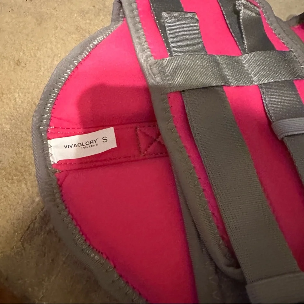 NWT Vivaglory Pink Dog Safety Life Vest Harness Size Small